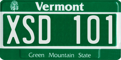 VT license plate XSD101