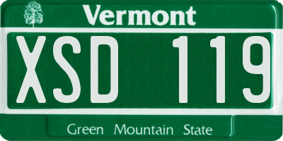 VT license plate XSD119