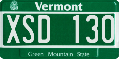 VT license plate XSD130