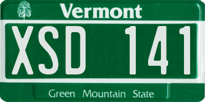 VT license plate XSD141