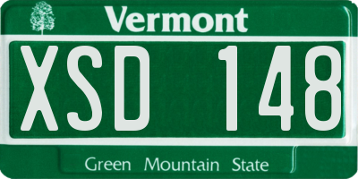 VT license plate XSD148