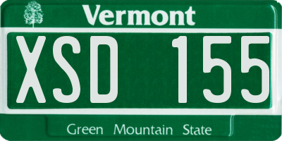 VT license plate XSD155