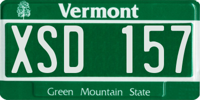 VT license plate XSD157