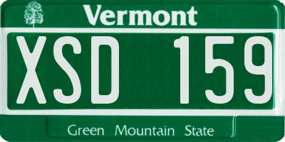 VT license plate XSD159