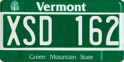 VT license plate XSD162