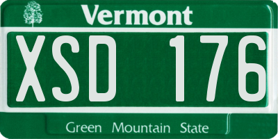 VT license plate XSD176