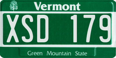 VT license plate XSD179