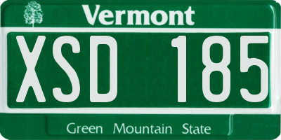 VT license plate XSD185