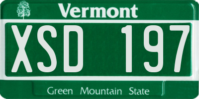 VT license plate XSD197