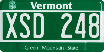 VT license plate XSD248
