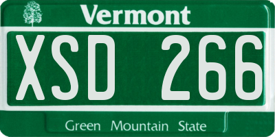 VT license plate XSD266
