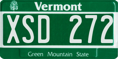 VT license plate XSD272