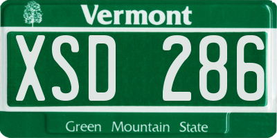 VT license plate XSD286