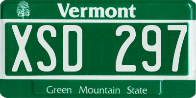 VT license plate XSD297