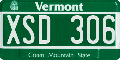 VT license plate XSD306