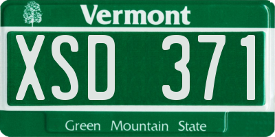 VT license plate XSD371