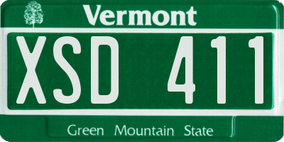 VT license plate XSD411