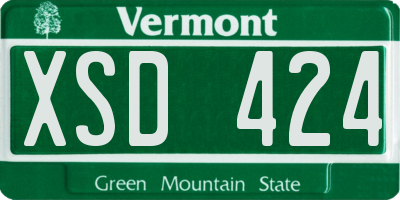 VT license plate XSD424