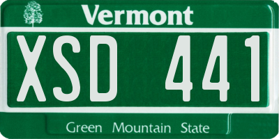 VT license plate XSD441