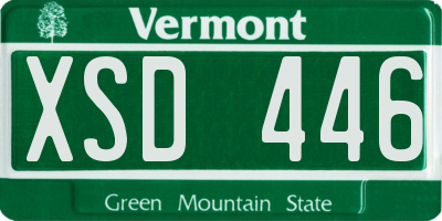 VT license plate XSD446