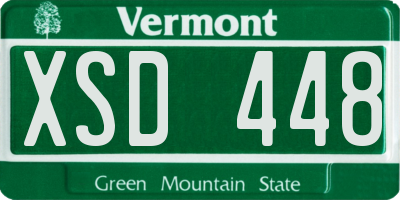 VT license plate XSD448