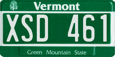 VT license plate XSD461