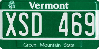 VT license plate XSD469