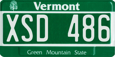 VT license plate XSD486