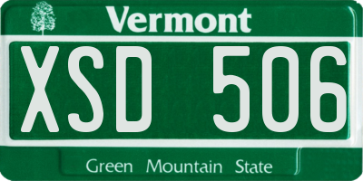 VT license plate XSD506