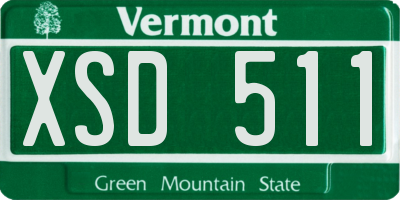 VT license plate XSD511