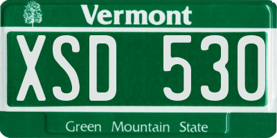VT license plate XSD530