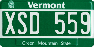 VT license plate XSD559