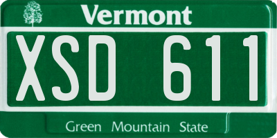 VT license plate XSD611