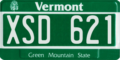 VT license plate XSD621