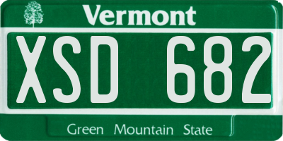 VT license plate XSD682
