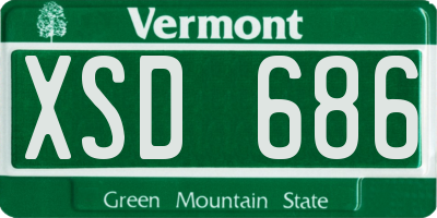 VT license plate XSD686