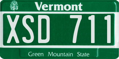 VT license plate XSD711