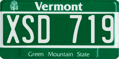 VT license plate XSD719