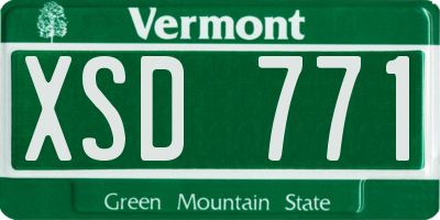VT license plate XSD771