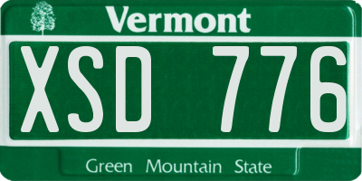 VT license plate XSD776