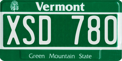 VT license plate XSD780