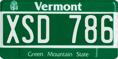 VT license plate XSD786