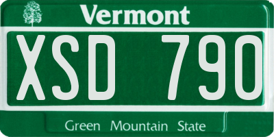VT license plate XSD790