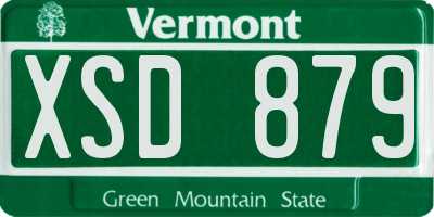 VT license plate XSD879