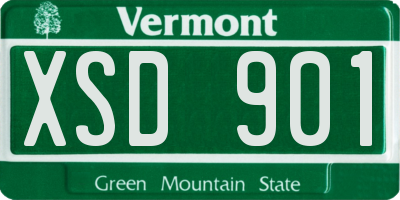 VT license plate XSD901