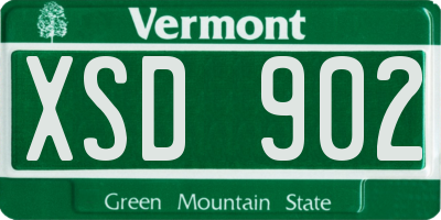 VT license plate XSD902