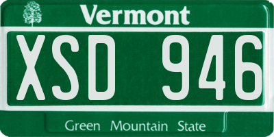 VT license plate XSD946