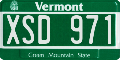 VT license plate XSD971