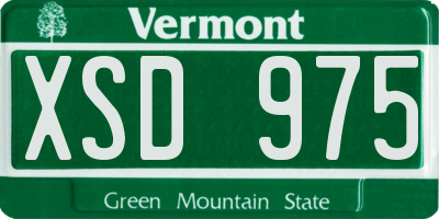 VT license plate XSD975