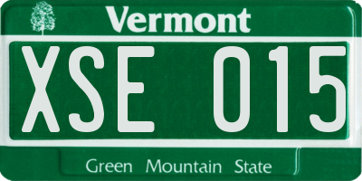 VT license plate XSE015